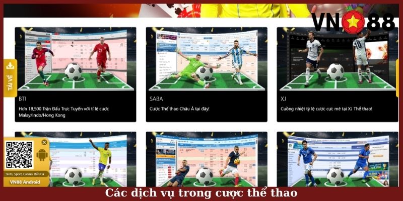 Các dịch vụ trong cược thể thao