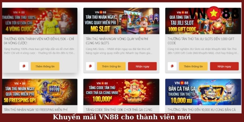 Khuyến mãi VN88 cho thành viên mới